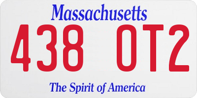 MA license plate 438OT2
