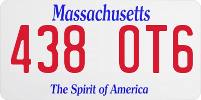MA license plate 438OT6