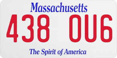 MA license plate 438OU6