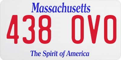 MA license plate 438OV0