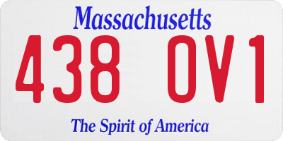 MA license plate 438OV1