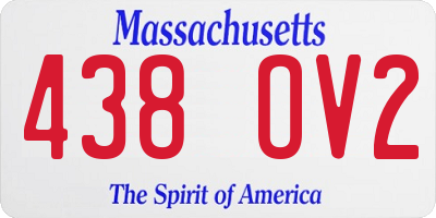 MA license plate 438OV2