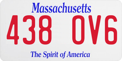 MA license plate 438OV6