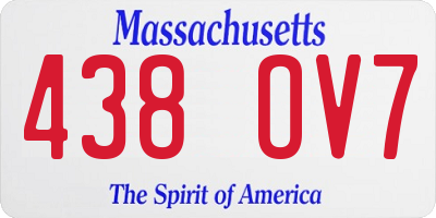 MA license plate 438OV7