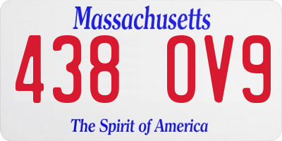 MA license plate 438OV9