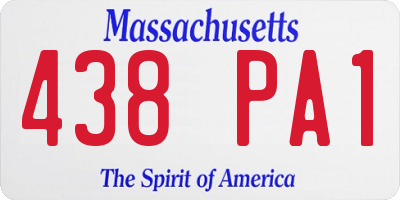 MA license plate 438PA1