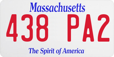 MA license plate 438PA2