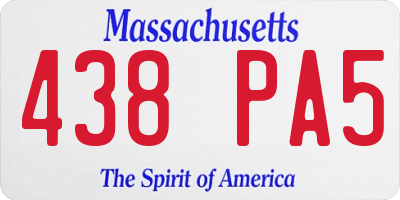 MA license plate 438PA5