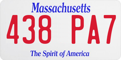 MA license plate 438PA7