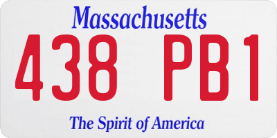 MA license plate 438PB1
