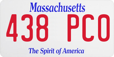 MA license plate 438PC0
