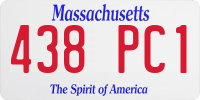 MA license plate 438PC1