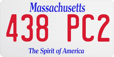 MA license plate 438PC2