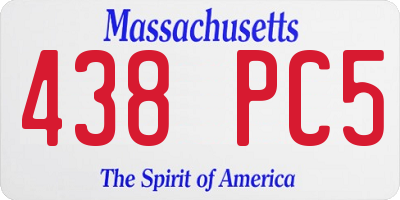 MA license plate 438PC5