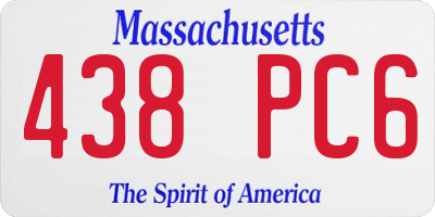 MA license plate 438PC6