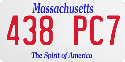 MA license plate 438PC7