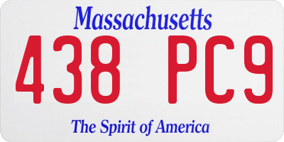 MA license plate 438PC9