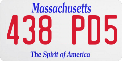 MA license plate 438PD5