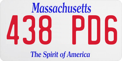 MA license plate 438PD6