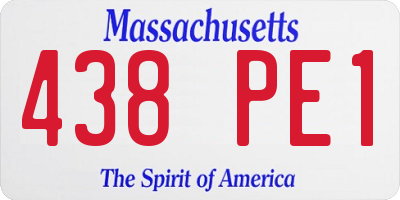 MA license plate 438PE1