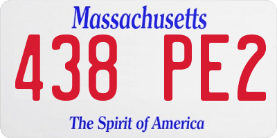 MA license plate 438PE2
