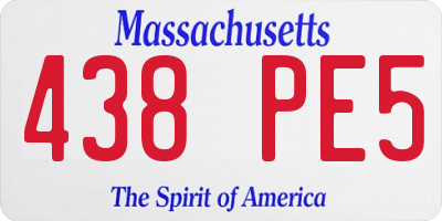 MA license plate 438PE5