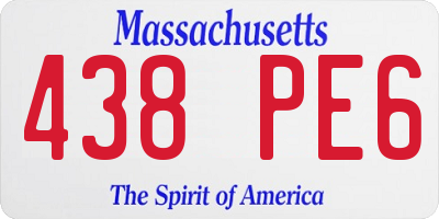 MA license plate 438PE6