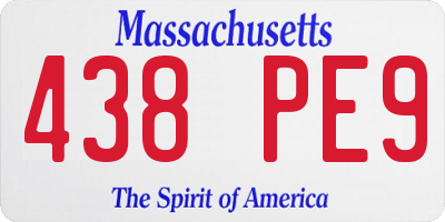 MA license plate 438PE9