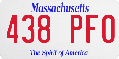 MA license plate 438PF0