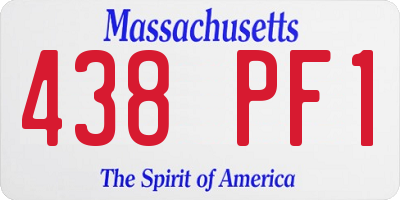 MA license plate 438PF1