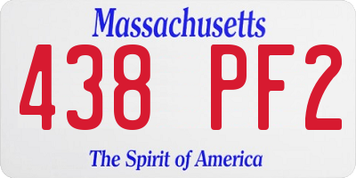 MA license plate 438PF2