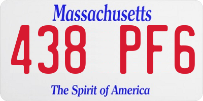 MA license plate 438PF6