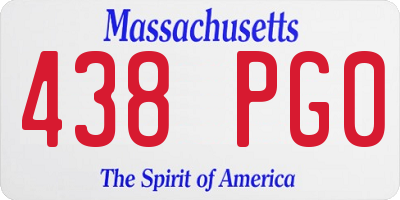 MA license plate 438PG0