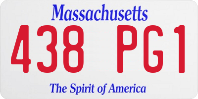 MA license plate 438PG1