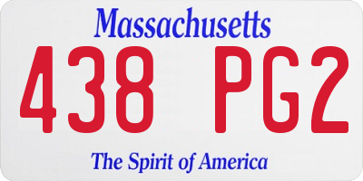 MA license plate 438PG2