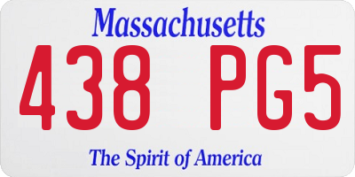 MA license plate 438PG5