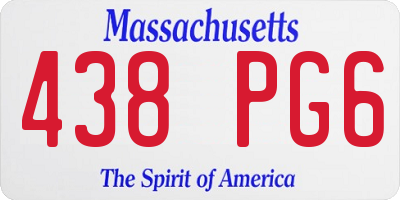 MA license plate 438PG6