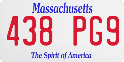MA license plate 438PG9
