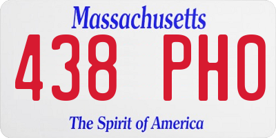 MA license plate 438PH0