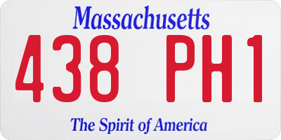 MA license plate 438PH1