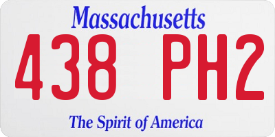 MA license plate 438PH2
