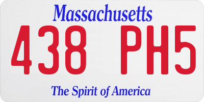 MA license plate 438PH5