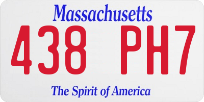 MA license plate 438PH7