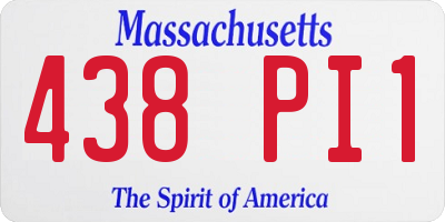 MA license plate 438PI1