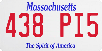 MA license plate 438PI5