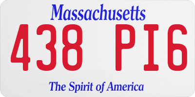 MA license plate 438PI6