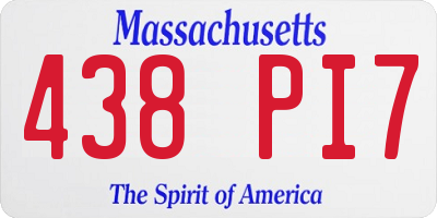 MA license plate 438PI7