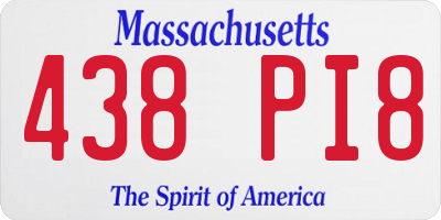 MA license plate 438PI8