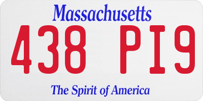 MA license plate 438PI9