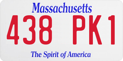 MA license plate 438PK1
